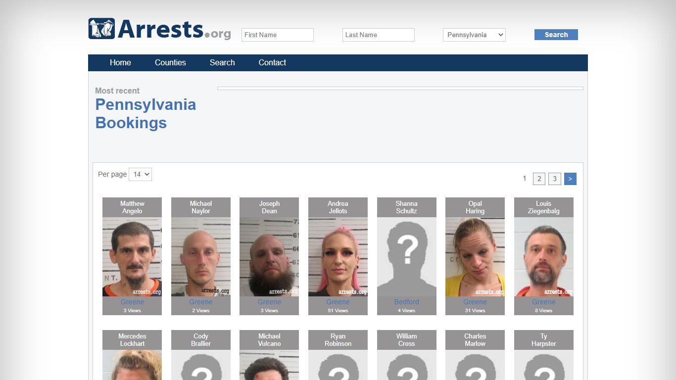 Pennsylvania Arrests and Inmate Search